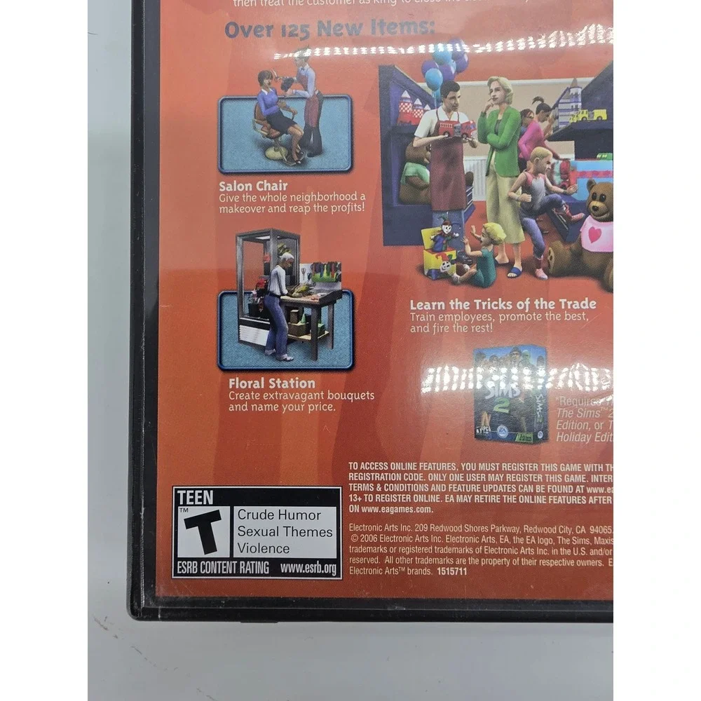 The Sims 2 Open for Business Expansion Pack PC CD-ROM EA Maxis 2006 Complete